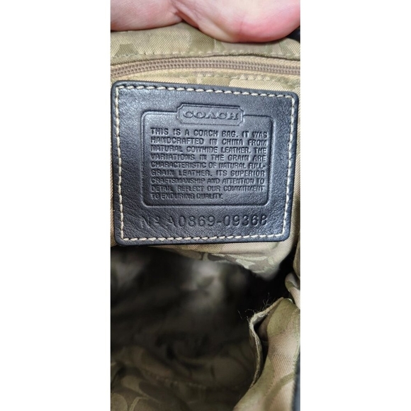 Vintage Coach Leather Drawstring Backpack Black Full Grain Leather - Picture 8 of 15